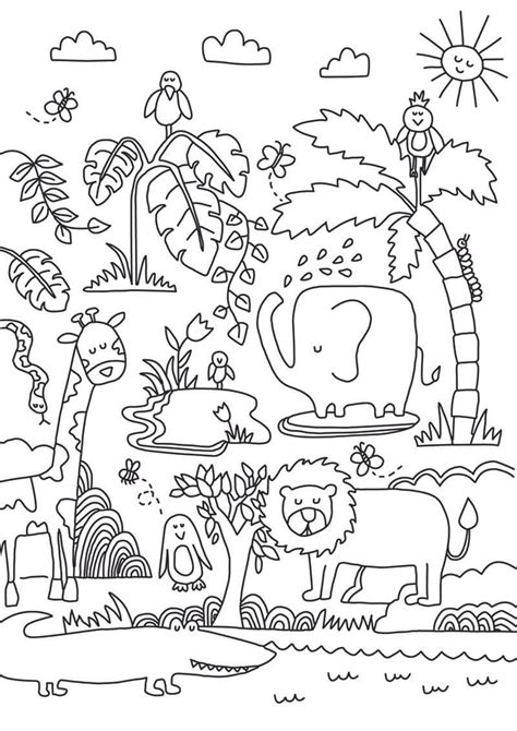 jungle coloring pages